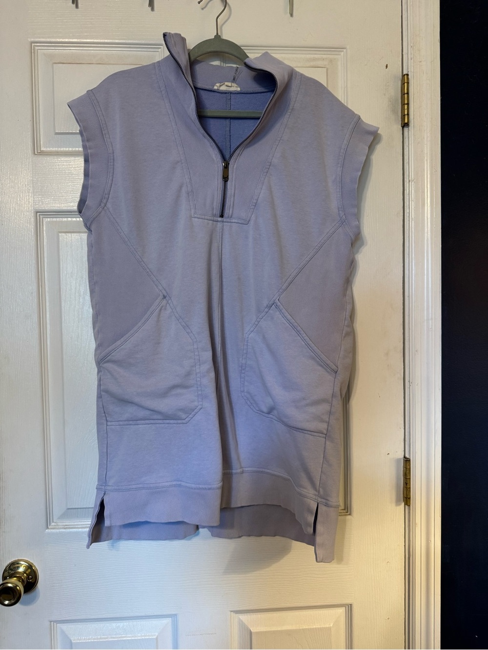 entro Sleeveless Half-Zip Pullover Dress in Light Lavender
